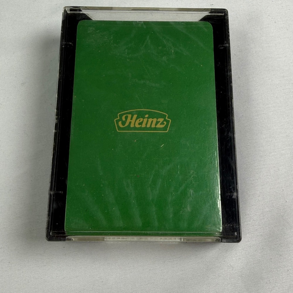 Vintage Heinz Promotional Playing Cards Green Gold Logo Factory Sealed Case